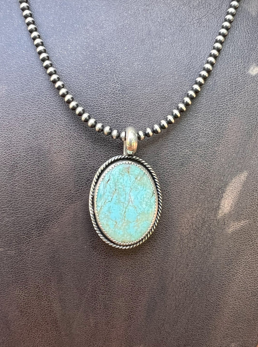 Turquoise & Sterling Silver Pendant 1