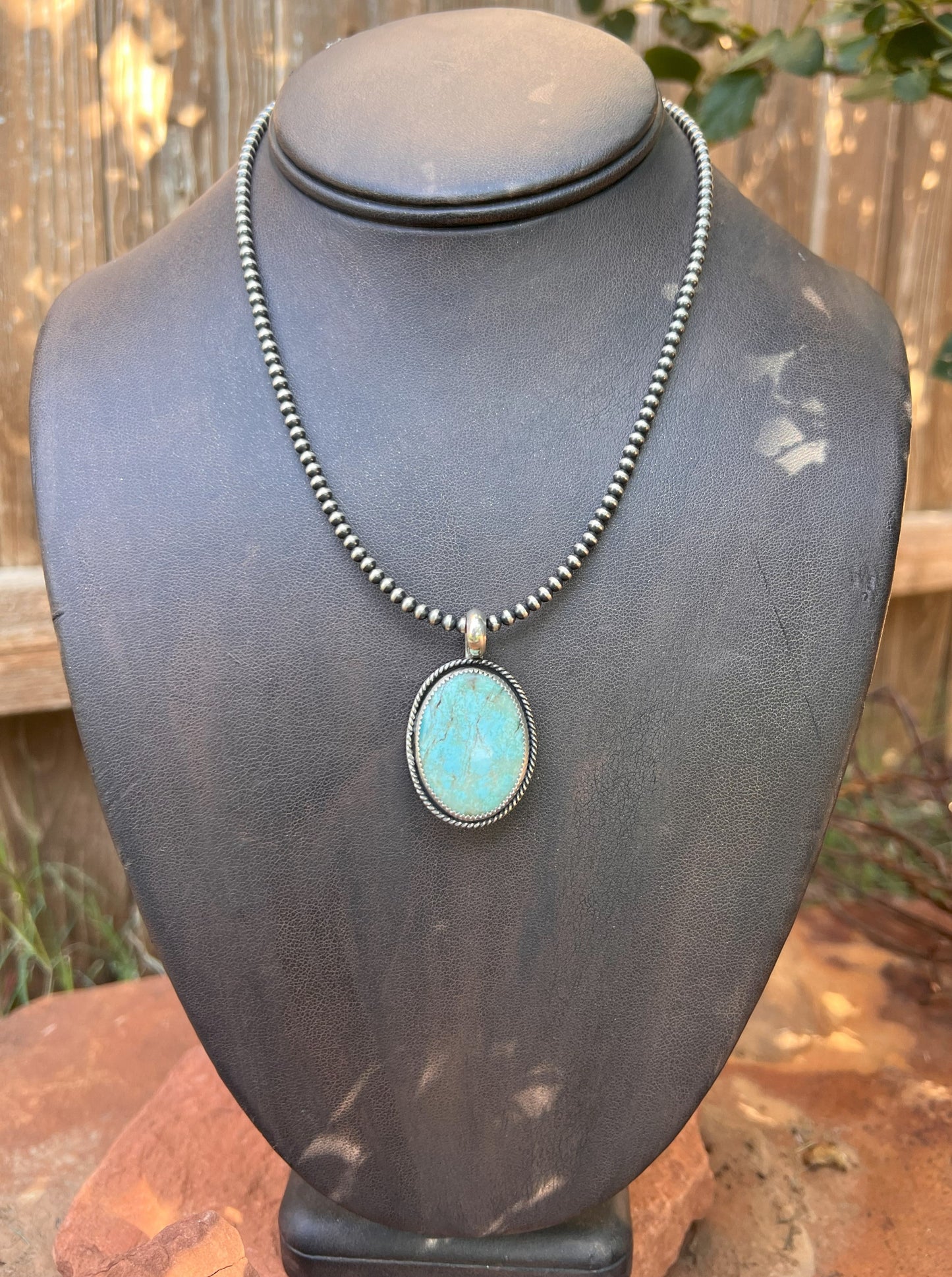 Turquoise & Sterling Silver Pendant 1