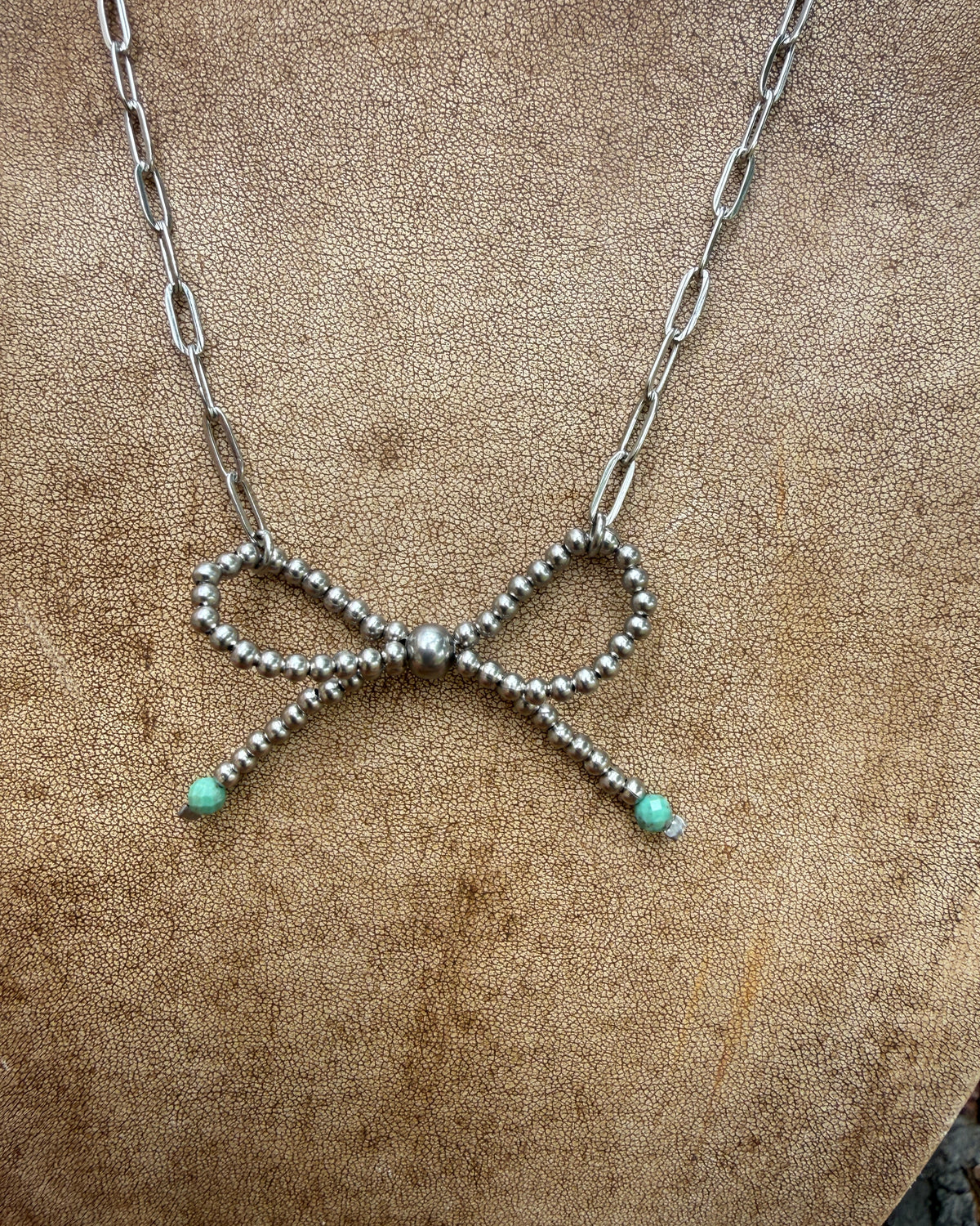 Beaded Bow Necklace