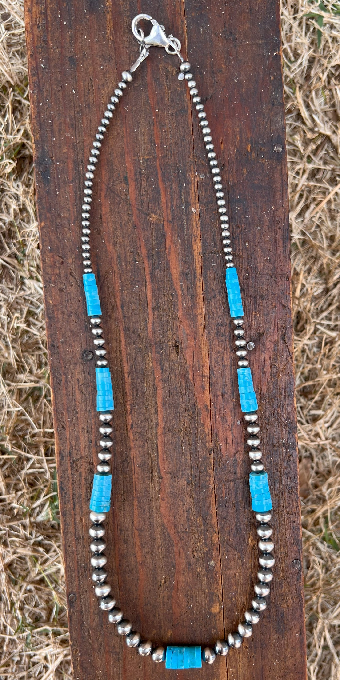 Navajo Pearl & Kingman Turquoise Necklace 2