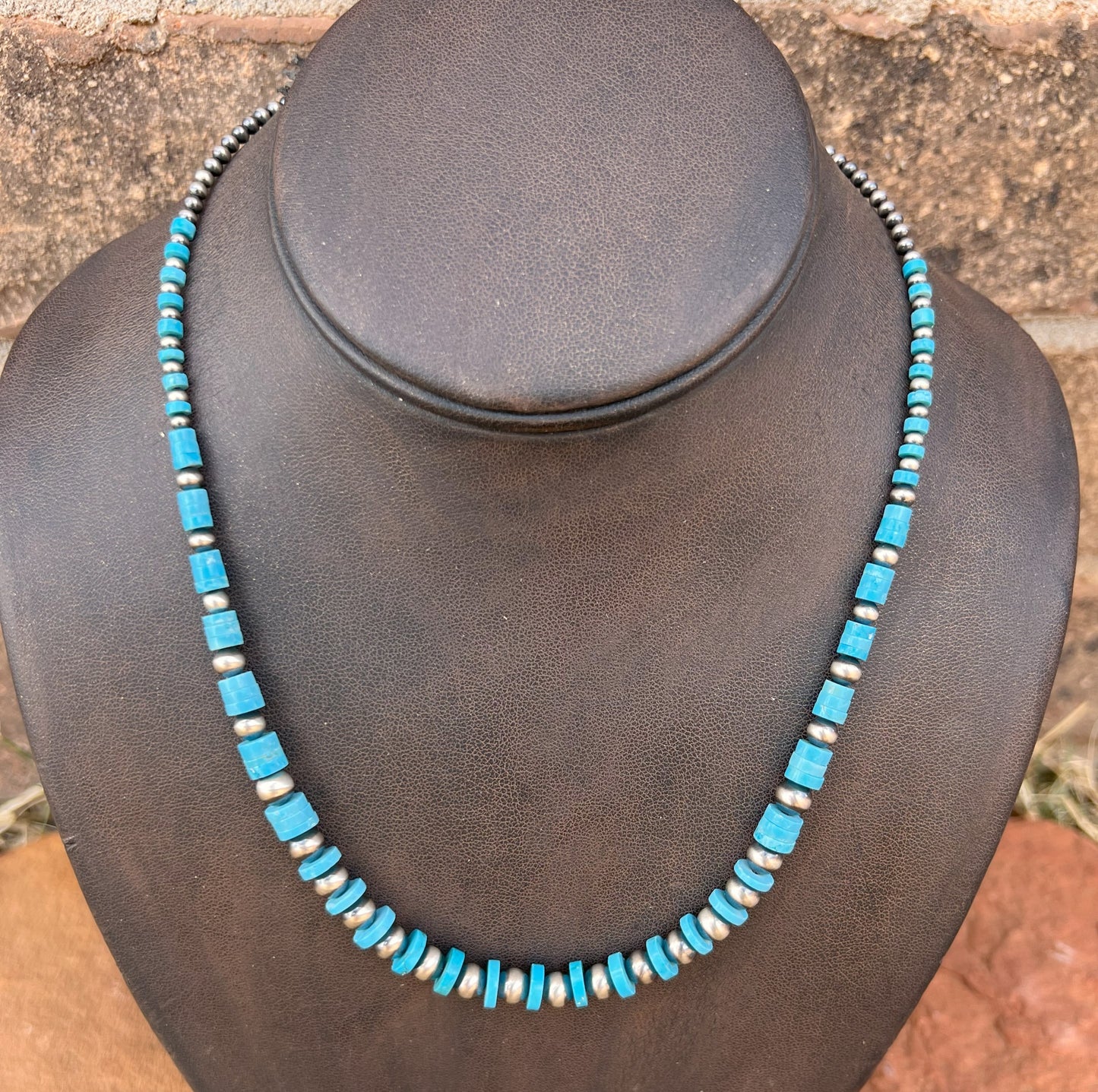 Navajo Pearl & Kingman Turquoise Necklace 3