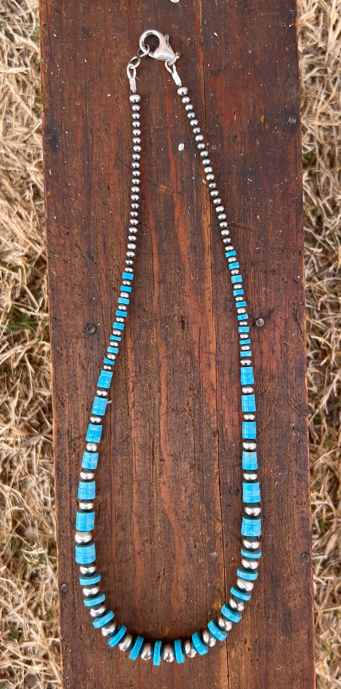 Navajo Pearl & Kingman Turquoise Necklace 3