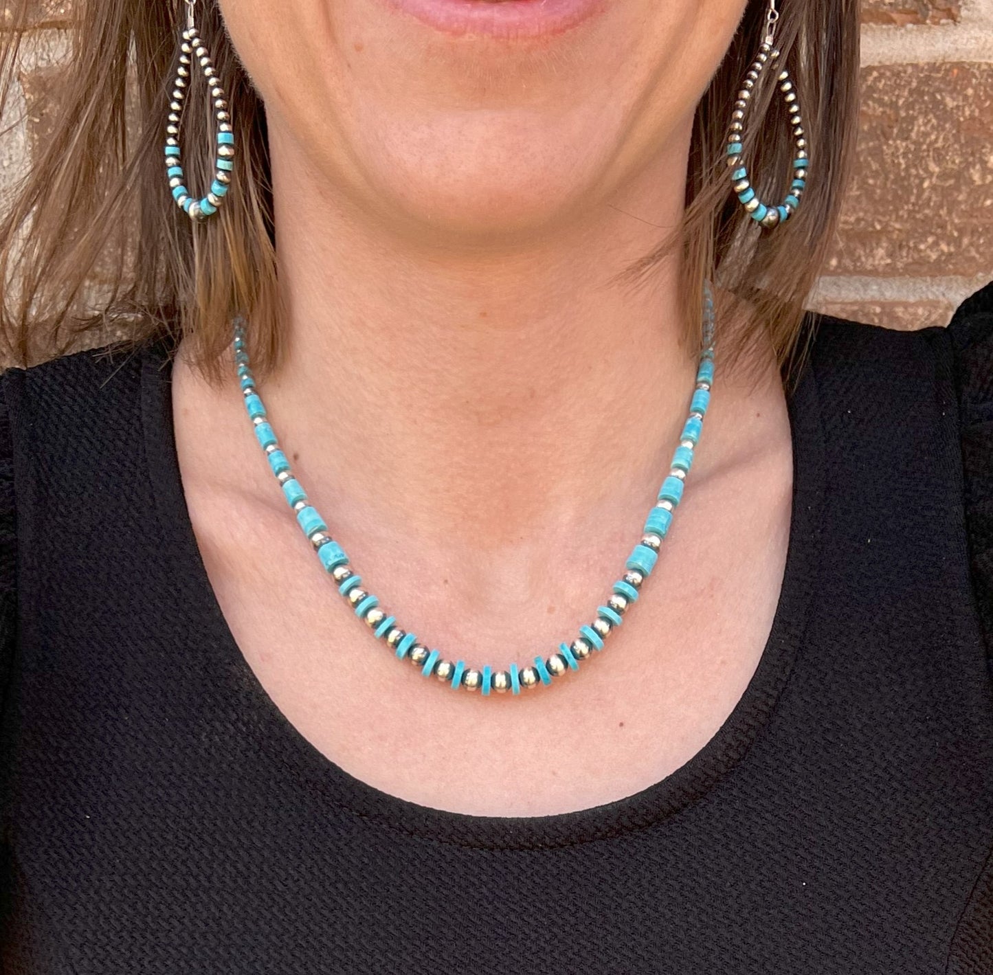 Navajo Pearl & Kingman Turquoise Necklace 3