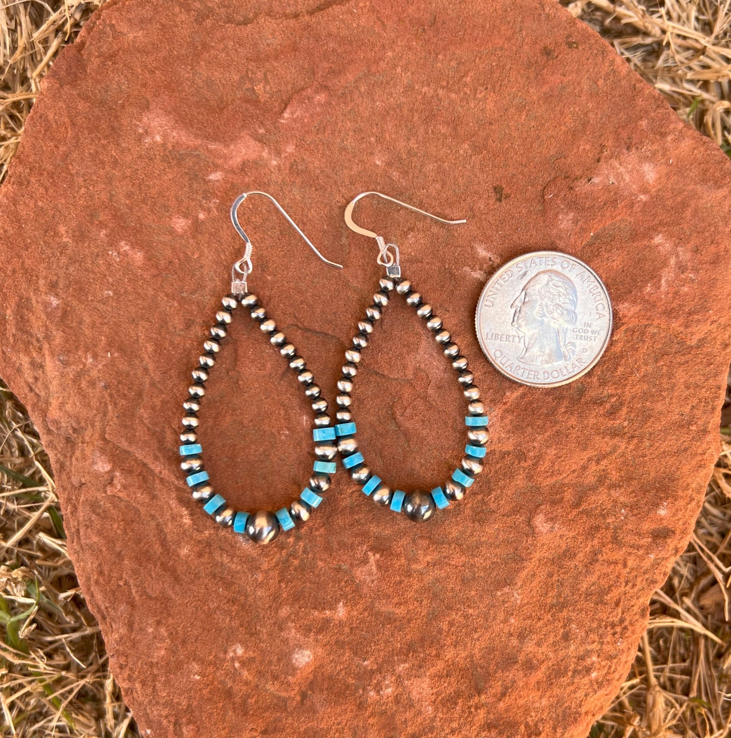 Navajo Pearl & Kingman Turquoise Earring 3