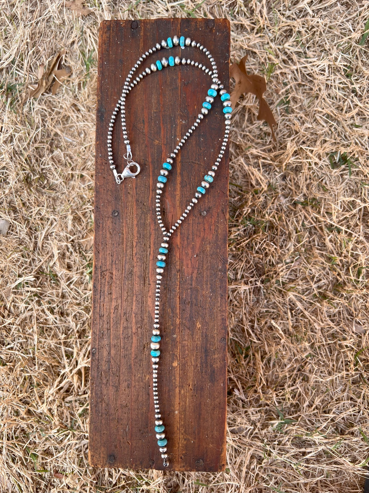 Navajo Pearl & Turquoise Lariat 2