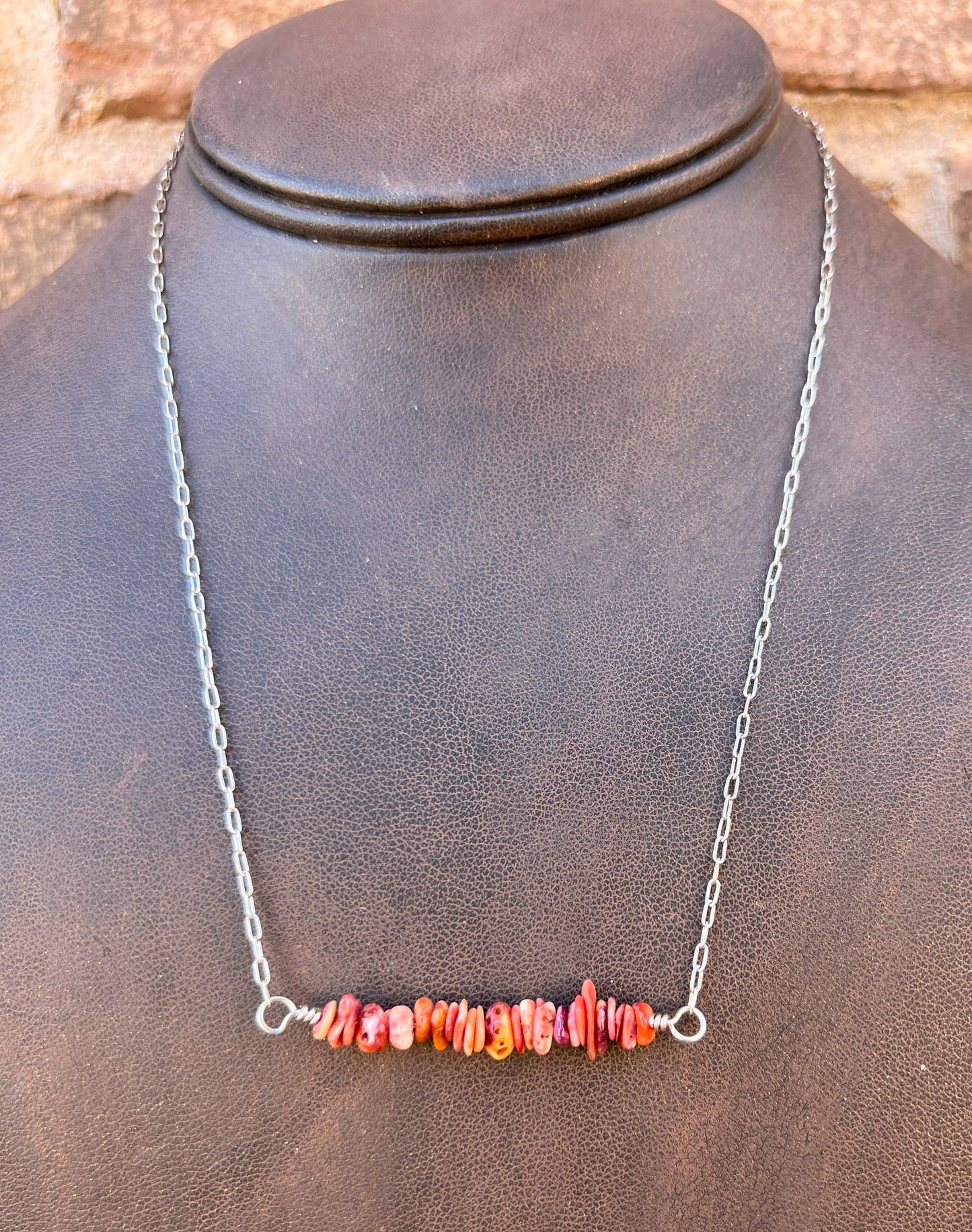 Rainbow Spiny Bar Necklace