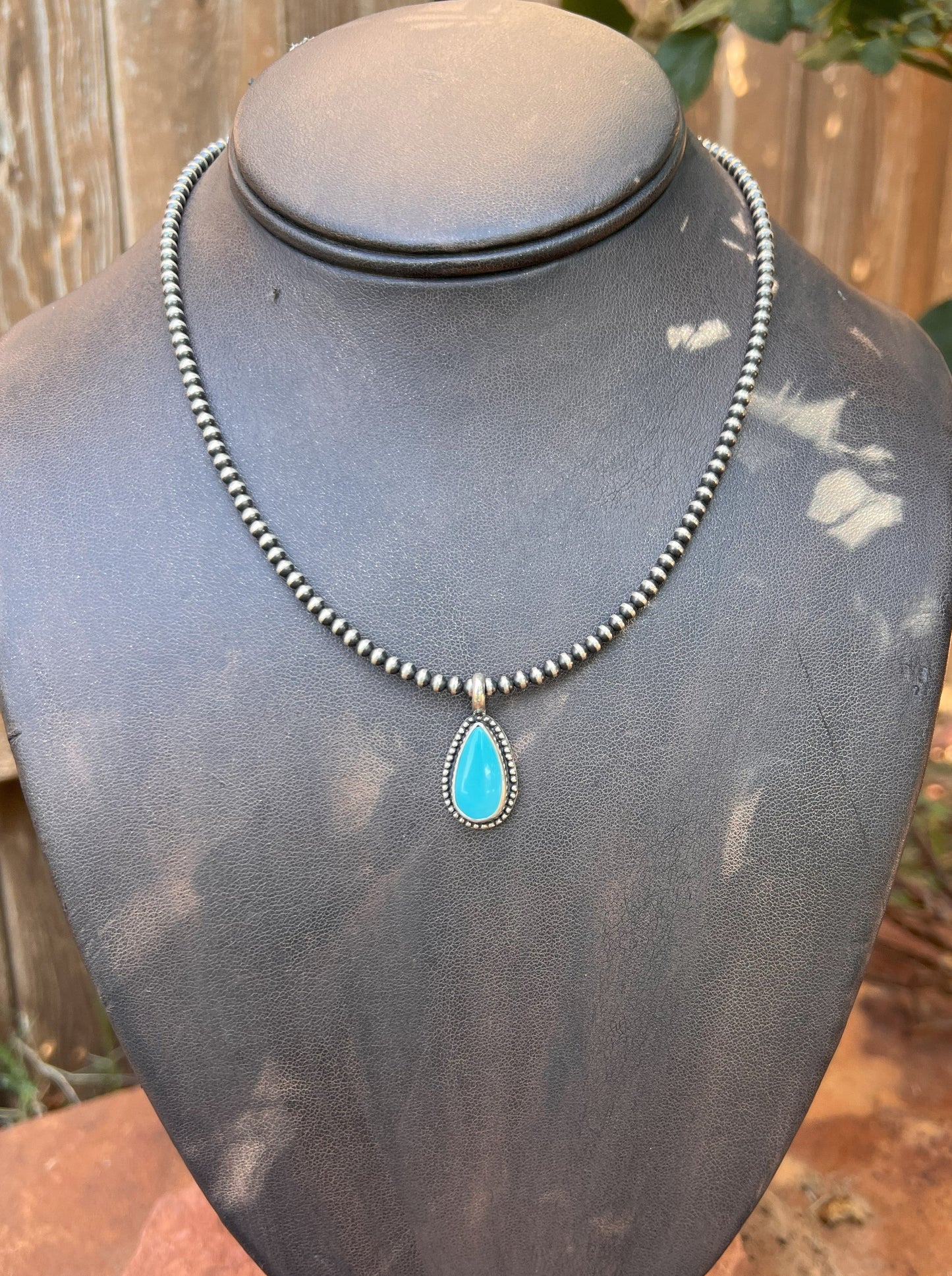 Turquoise & Sterling Silver Pendant 2