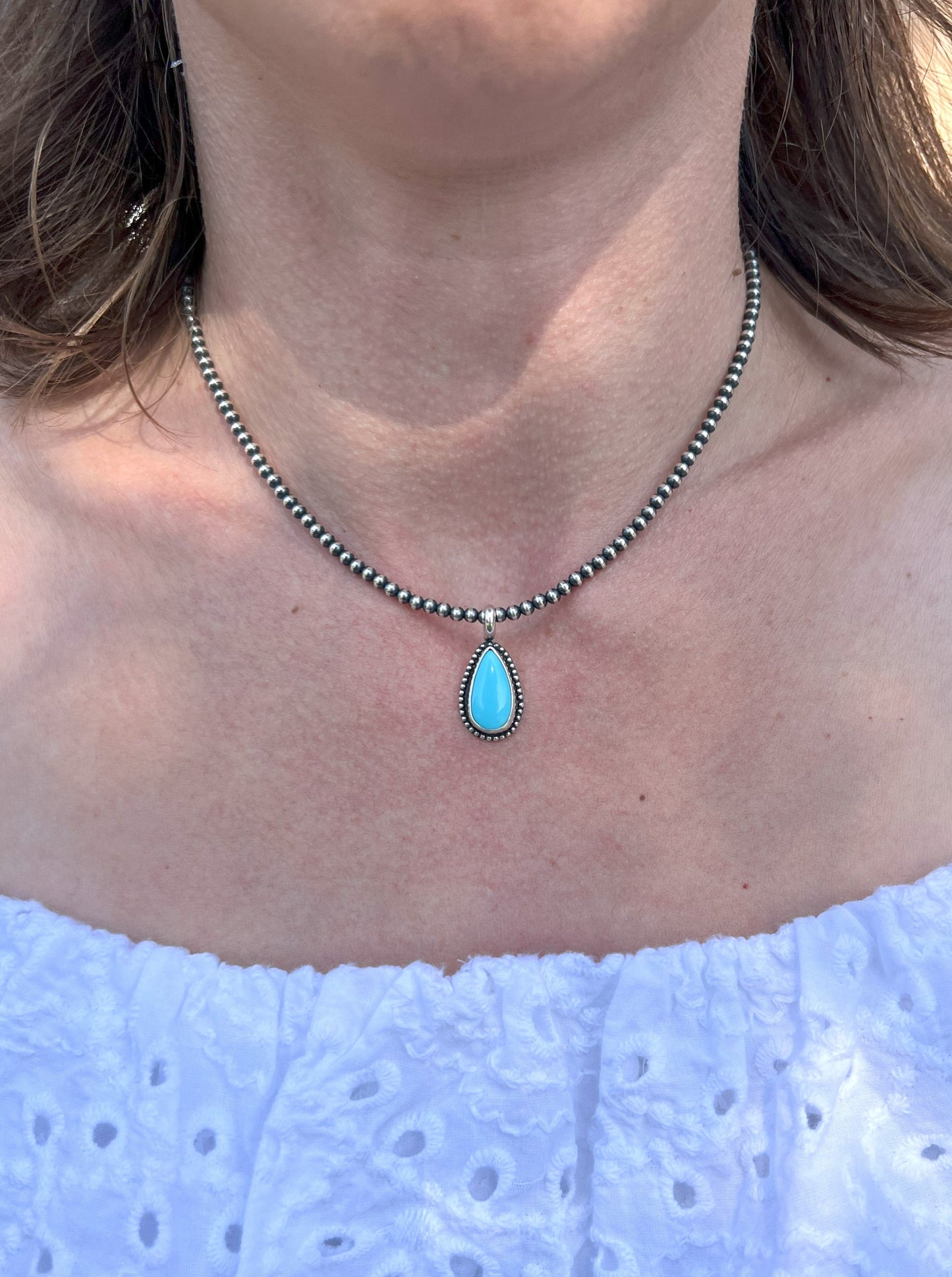 Turquoise & Sterling Silver Pendant 2