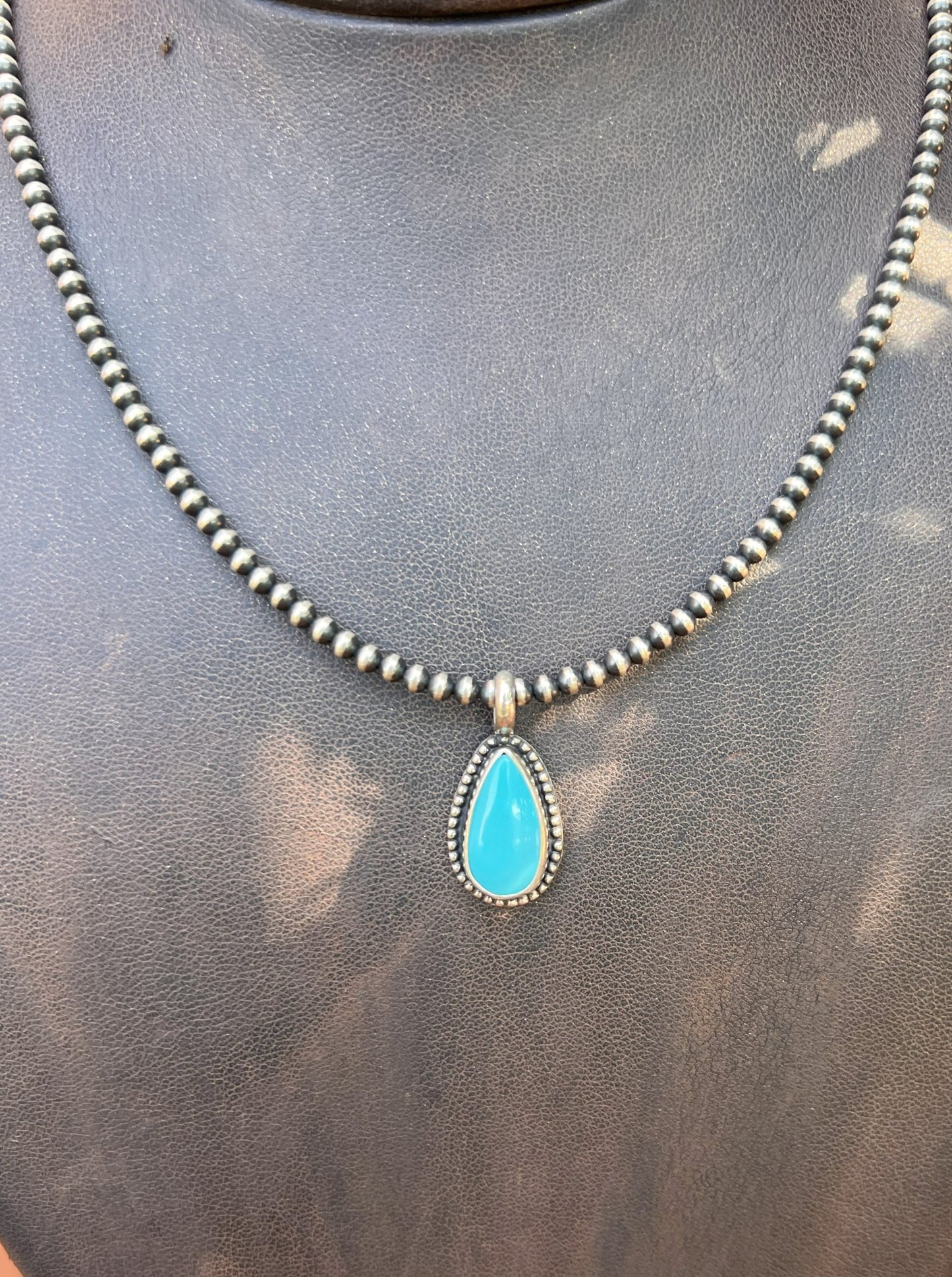 Turquoise & Sterling Silver Pendant 2