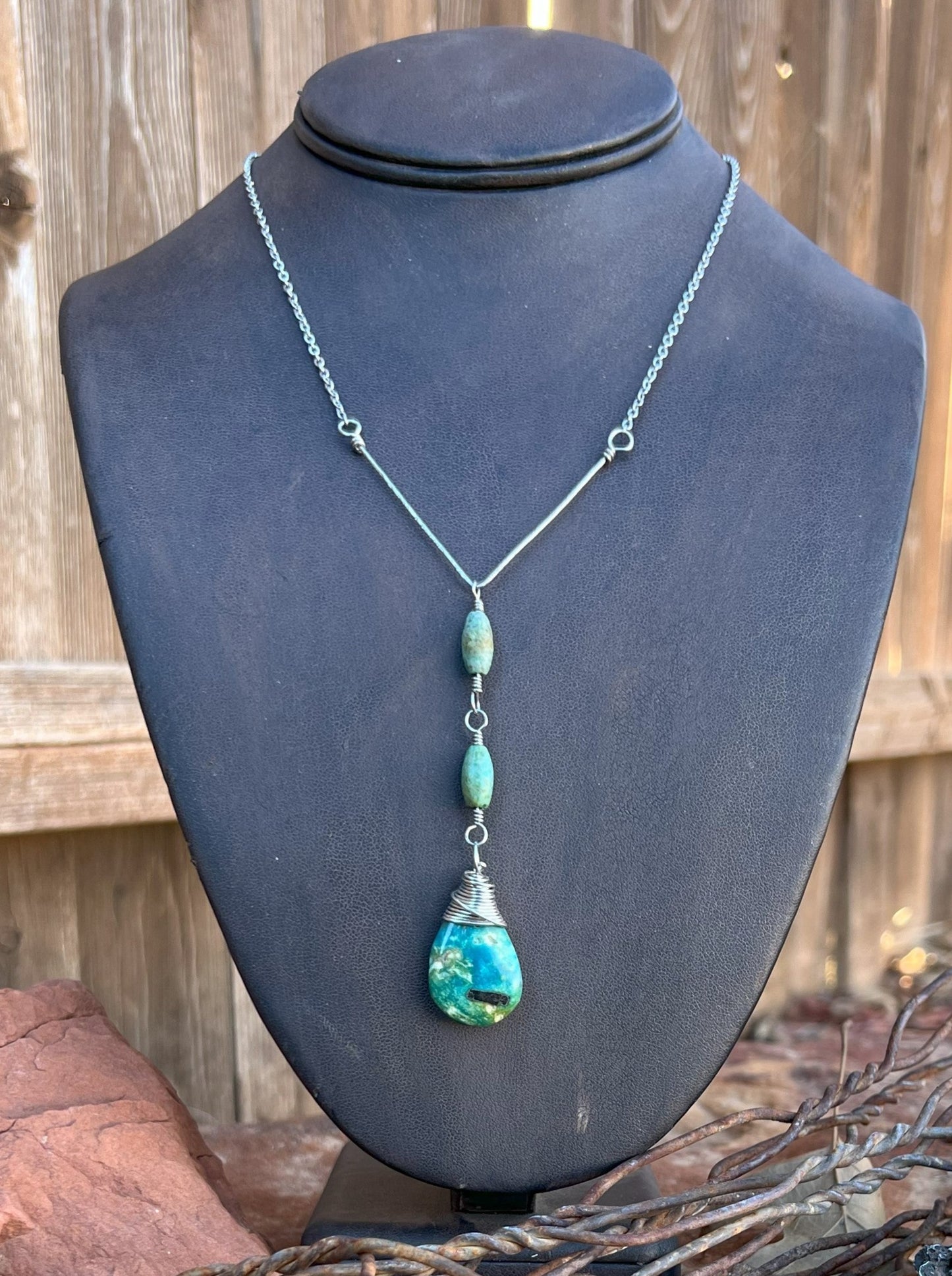 Turquoise Drop Necklace 2