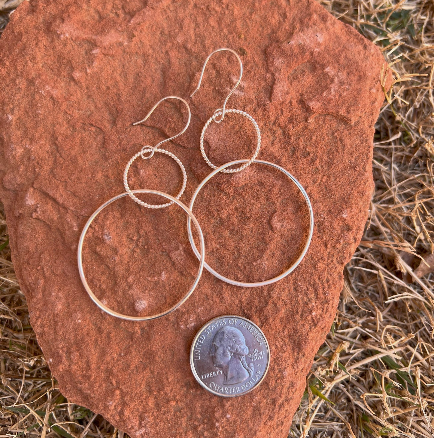 Sterling Silver Double Hoop Earring