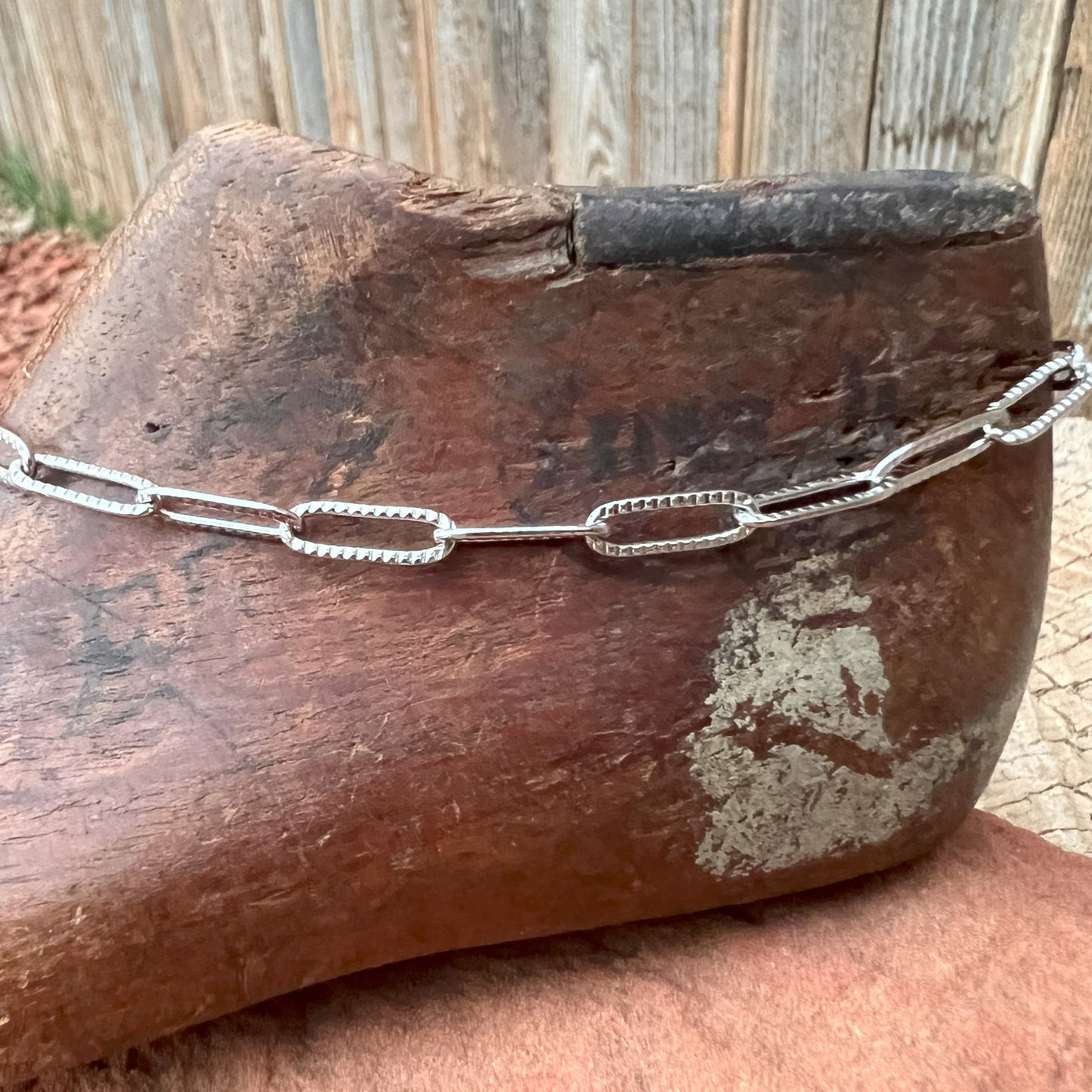 Stainless Steel Paperclip Anklet