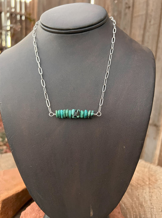 Turquoise Bar Necklace 2